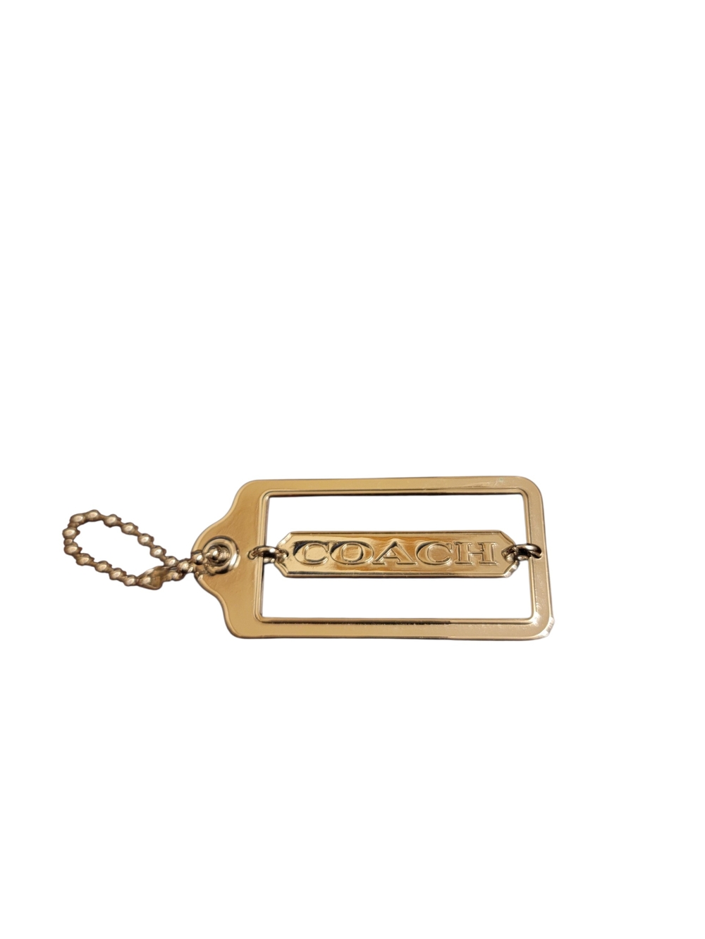 Coach Silver 2.5"  Hang Tag Fob Bag Charm